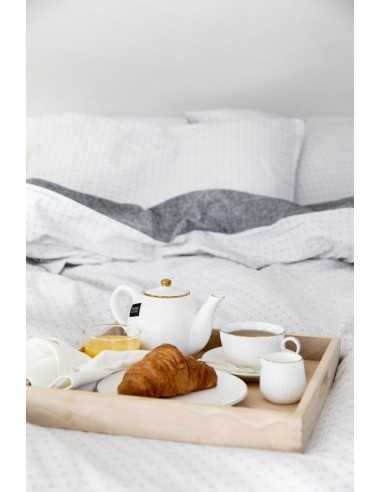 Théière porcelaine Nippon White blanc et or 1300 ml Tokyo Design Studio