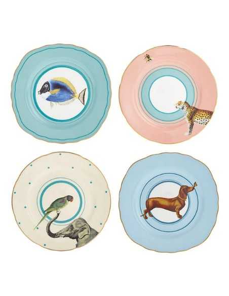 Assiette à dessert Animal x4