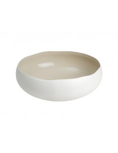 Coupe 22 cm blanc mat et lin brillant Oslo