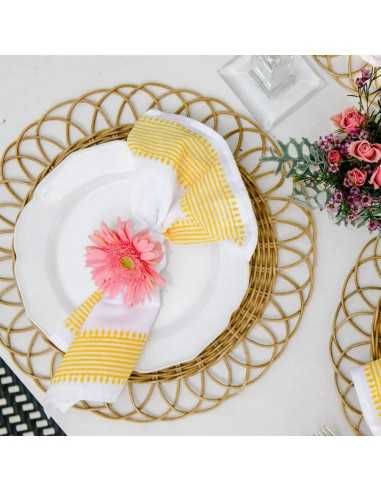 Set de table en rotin Fleur