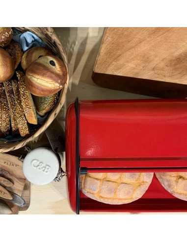 Boîte à pain métallique colorée