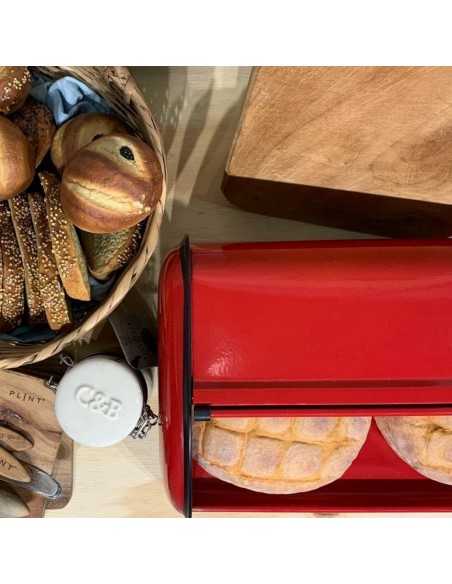 Boîte à pain métallique colorée