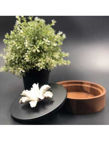 Boîte décorative en bois et céramique...