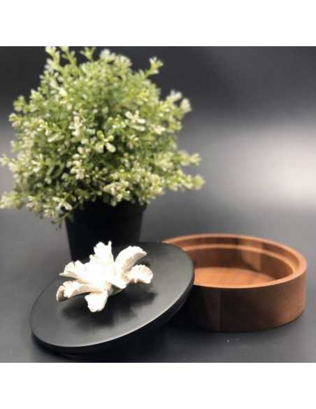 Boîte décorative en bois et céramique Palmi