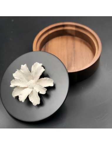 Boîte décorative en bois et céramique...