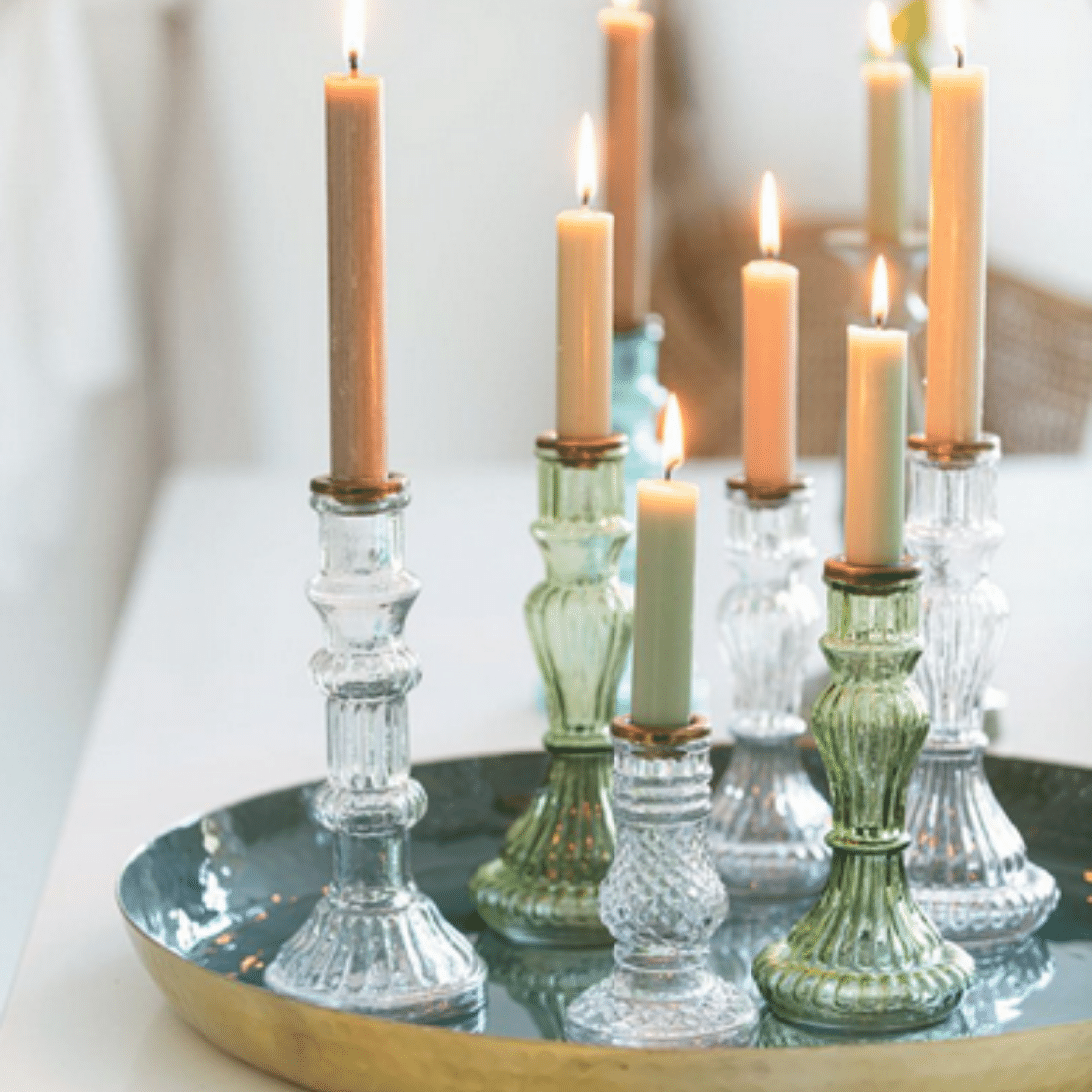 Lot De 3 Bougeoirs En Verre - 15x8cm - Transparent, Coupe-vent - Pour Bougies