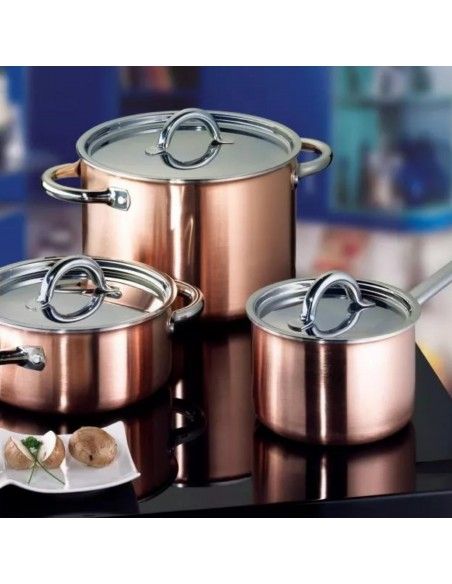 Sauteuse en cuivre spécial induction De Luxe
