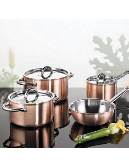 Sauteuse en cuivre spécial induction De Luxe