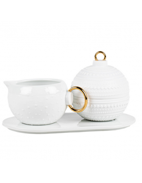 Sucrier et pot à lait Boule