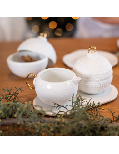 Sucrier et pot à lait Boule