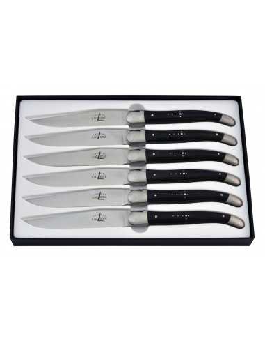 Couteaux Tradition manche en ébène Lot de 6