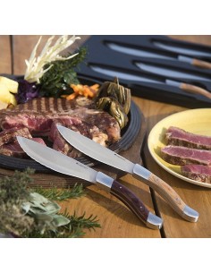 Couteaux à steak en bois foncé Angus de Legnoart 2