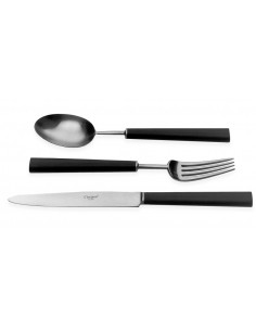 Ménagère couleurs noir et argent