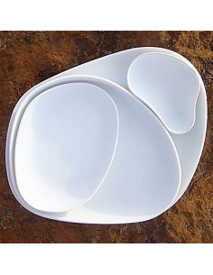 Set de 4 assiettes blanc mat Yayoi cookplay 2